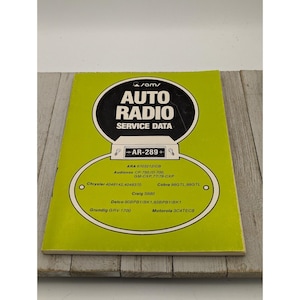 Original Sams Auto Radio Service Data Book AR-289