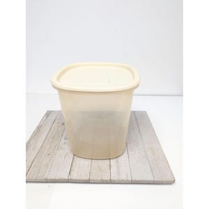 Rubbermaid 21 Cup Servin Saver #7 Sheer Square Canister Storage Almond Lid