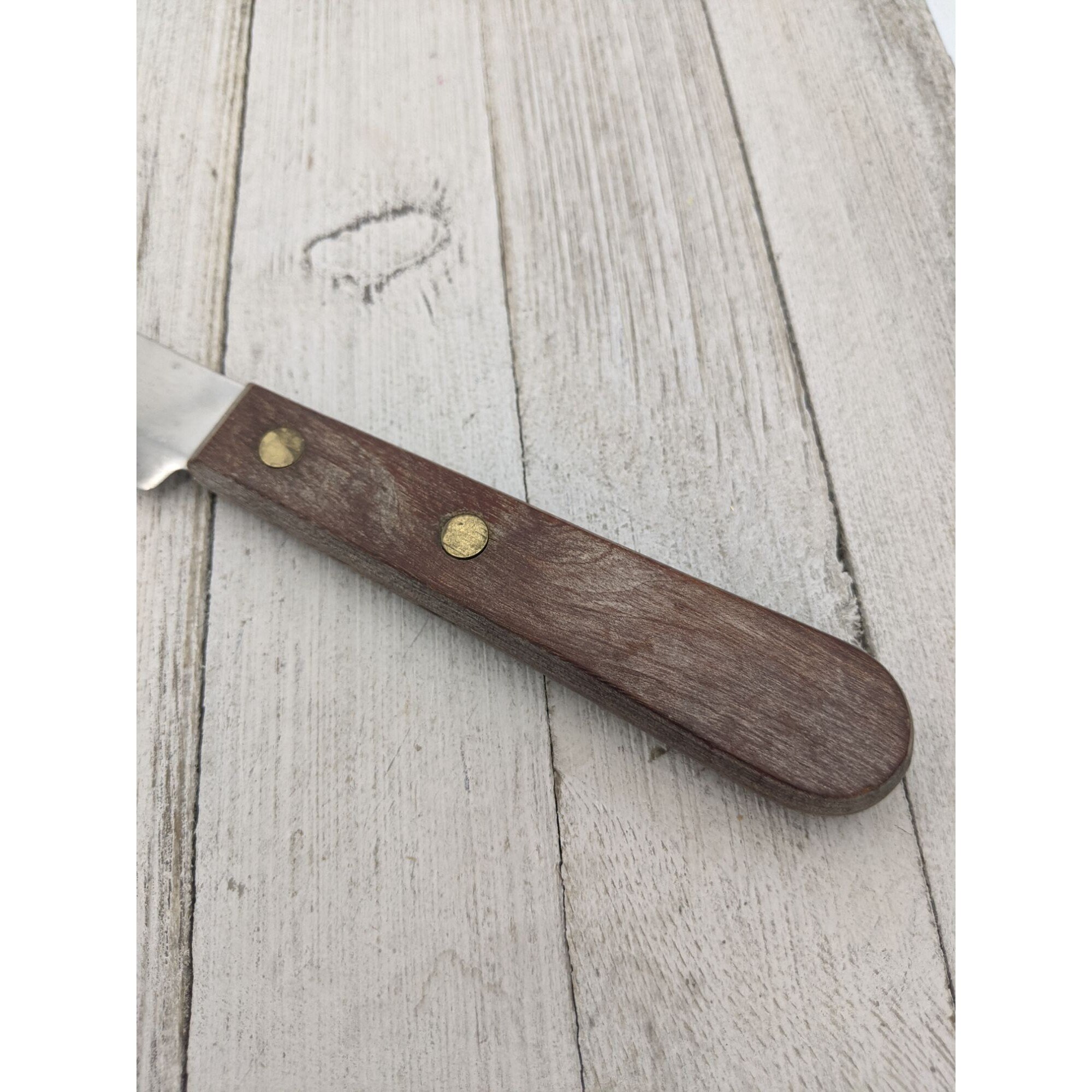 Robinson Knife Co 8 Carving Utility Knife 2 Serrated Wood Handle 12 1/2