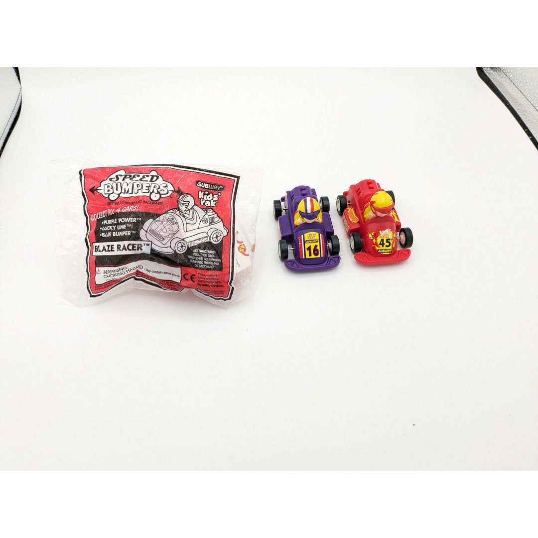 SUBWAY Kids Pak Meal Speed Bumpers Toys 1997 Set of 3 - Etsy