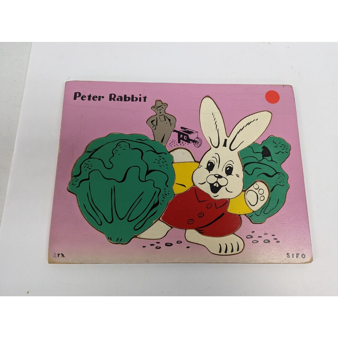 Vintage SIFO Wooden Puzzle Peter Rabbit 11 Pieces Etsy