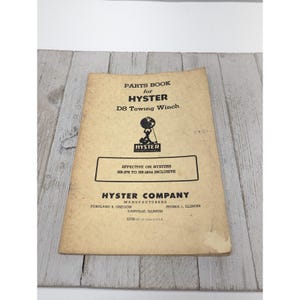 Gebruikte handleiding Caterpillar Hyster D8 sleeplier onderdelenboeken