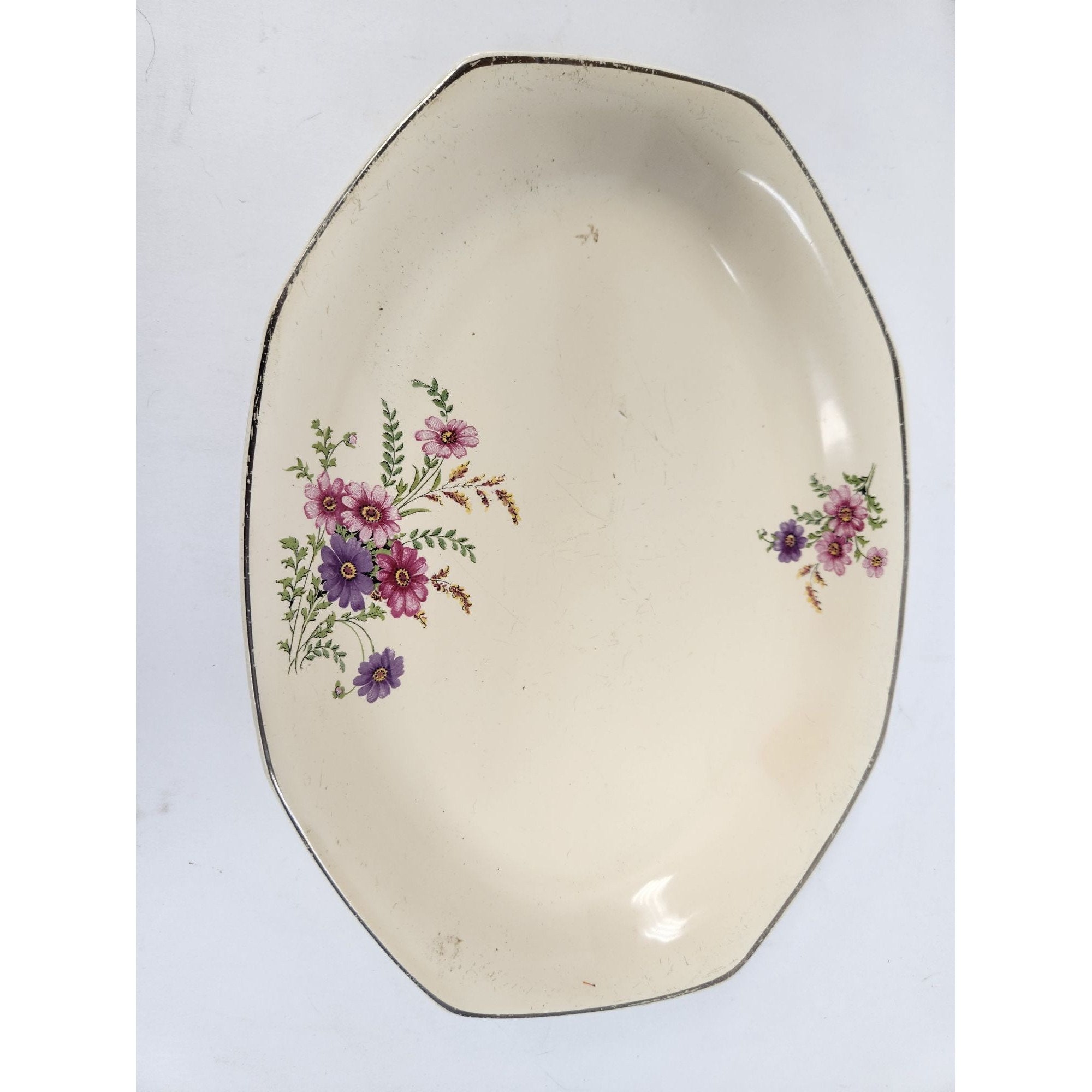 Vintage Homer Laughlin Octagonal Platter Y137 Pattern