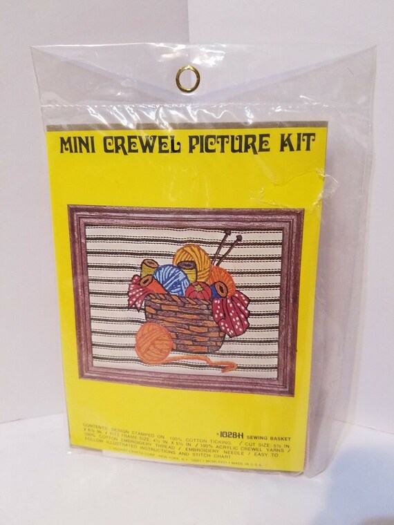 Vogart Crafts Embroidery Mini Crewel Picture Kit 1028H SEWING Etsy