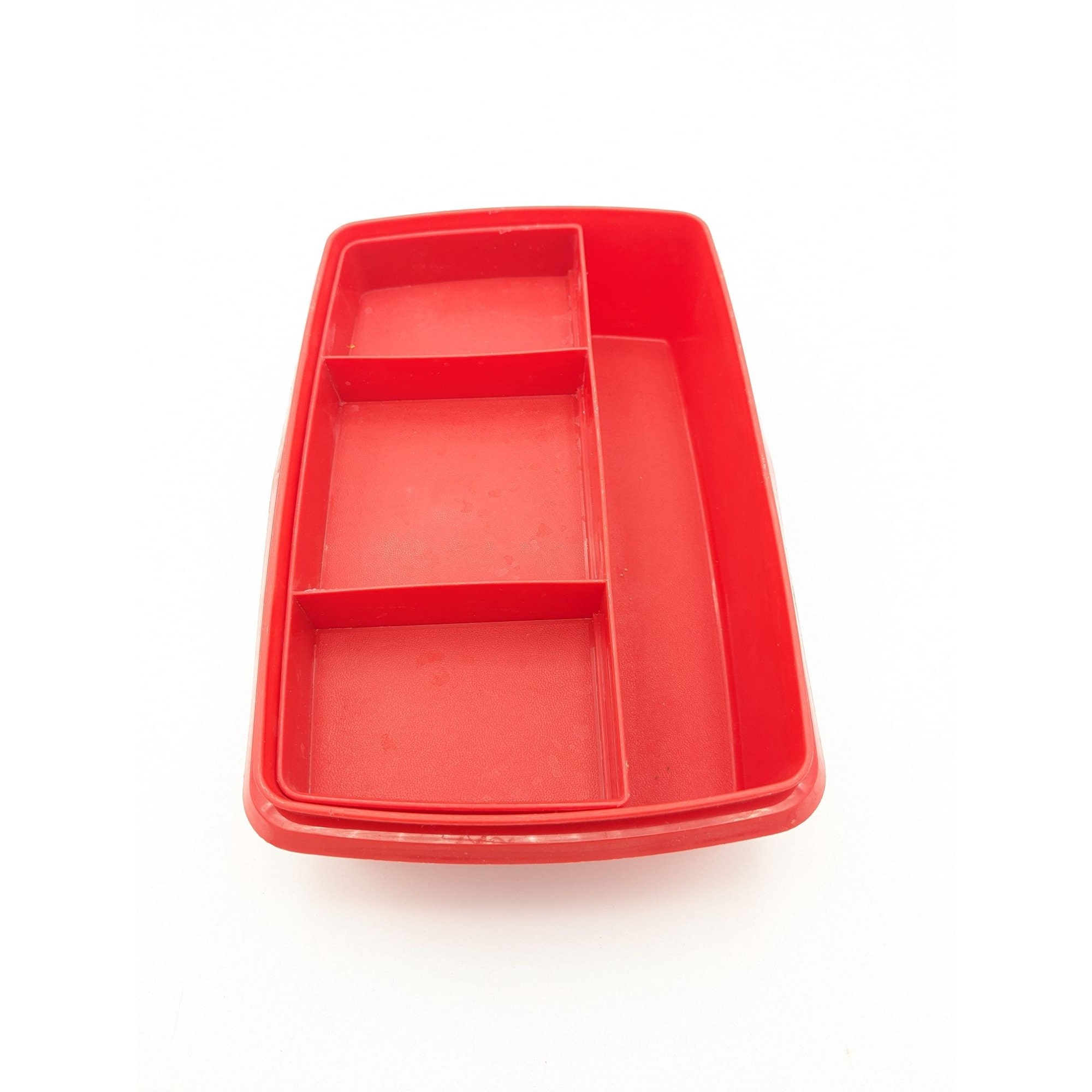 Vintage Tupperware Red Rectangle Container Sheer Lid 767 Tuppercraft ...