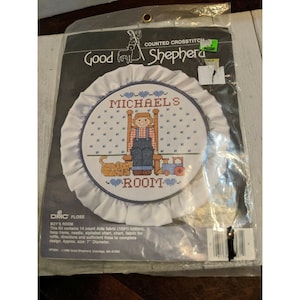 Good Shepherd Counted Cross Stitch Kit Boy&#39;s Room #83581 NEW SEALED