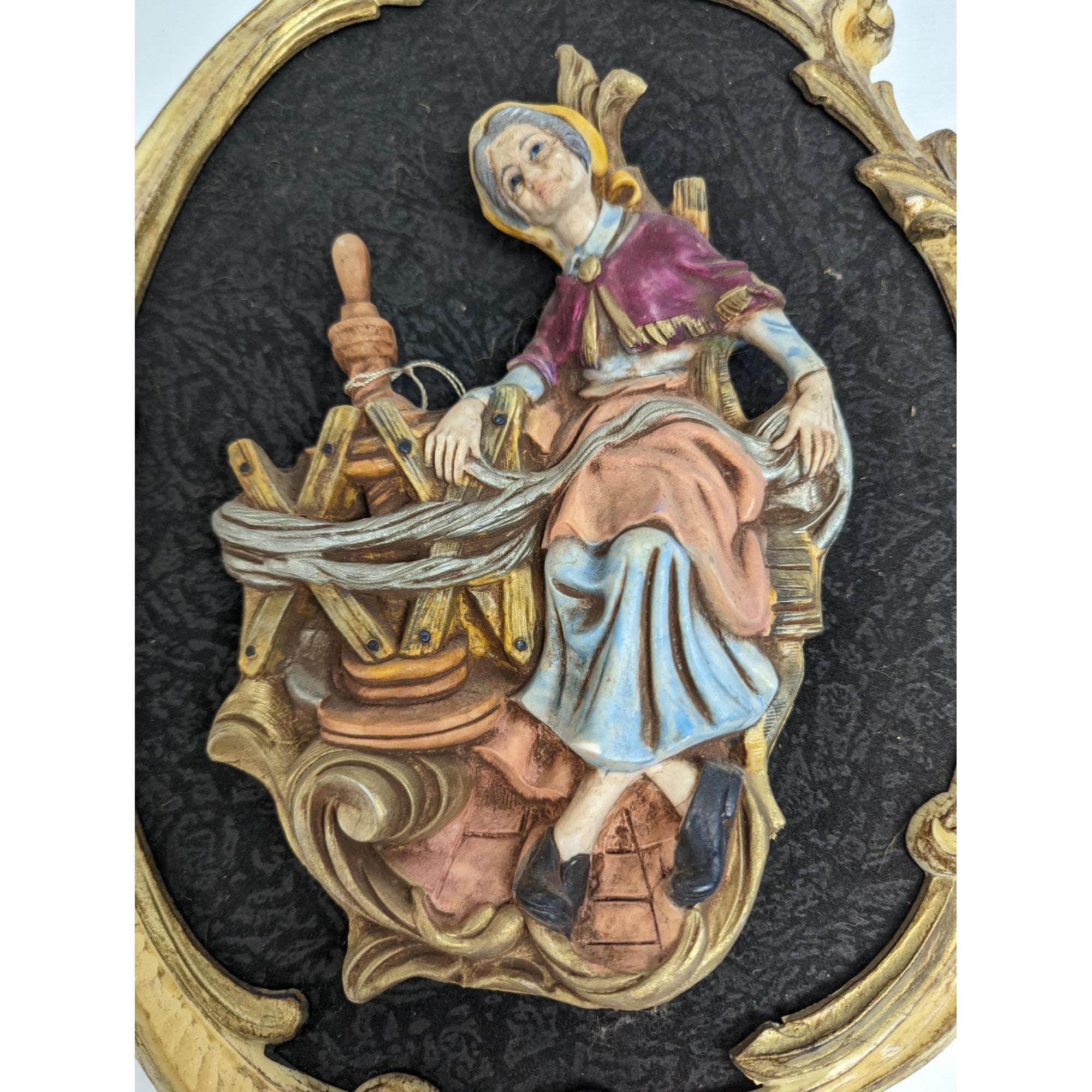 Vintage Empire 3D Wall Art 826 A Italy Picture Woman Spinning 16