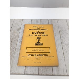 Gebruikte Caterpillar Hyster D4D-slepenlieronderdelenboeken Instructiehandleiding