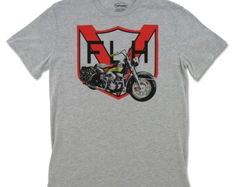 Harley Davidson FLH Panhead Motorcycle T-shirt, motorcycle gifts, motorhead, moto t shirt, biker t shirt, motorcycle clothing