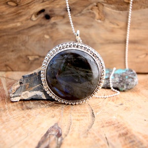 Labradorite Round Bead Pendant