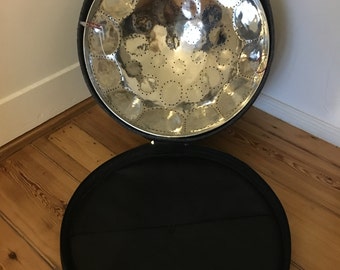 Low C &#39;&#39;Bore&#39;&#39; Soprano Steel Drum Pro Package (Nickel Plated) + Hard Case, Stand and Mallets