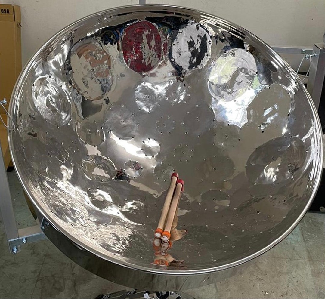 Oversized Low C Lead Steel Drum With High Gloss Chrome 26in