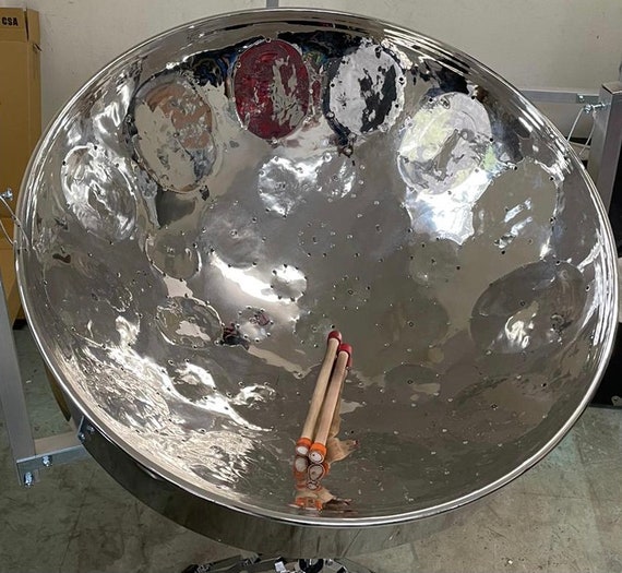 Oversized Low C Lead Steel Drum With High Gloss Chrome 26in. Diameter 