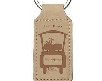 Engraved Personalized Golf Cart Key Chain