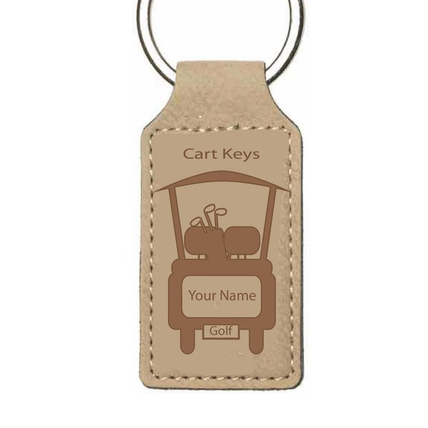 Engraved Personalized Golf Cart Key Chain