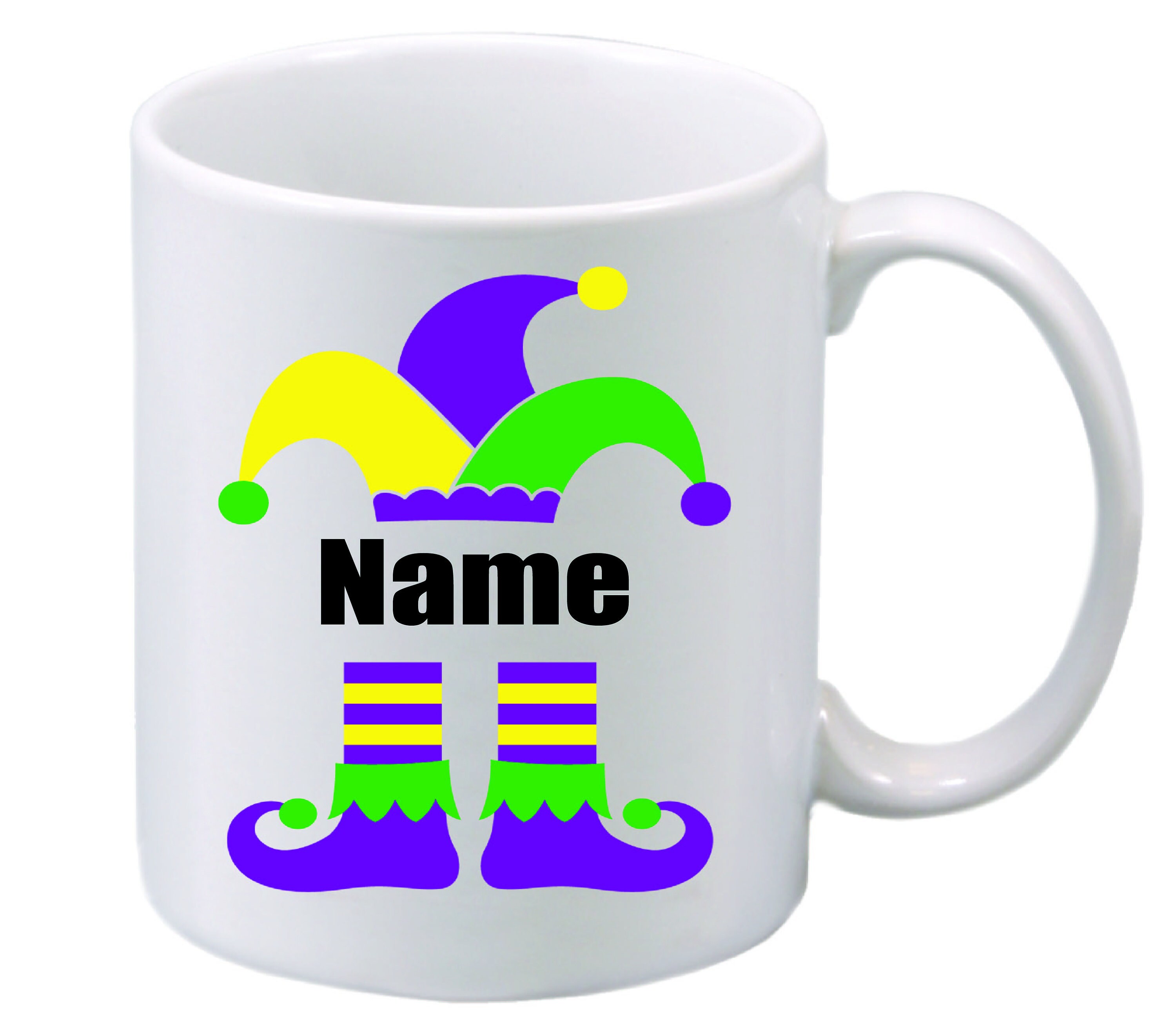 Personalized Mardi Gras Mug with Your Name