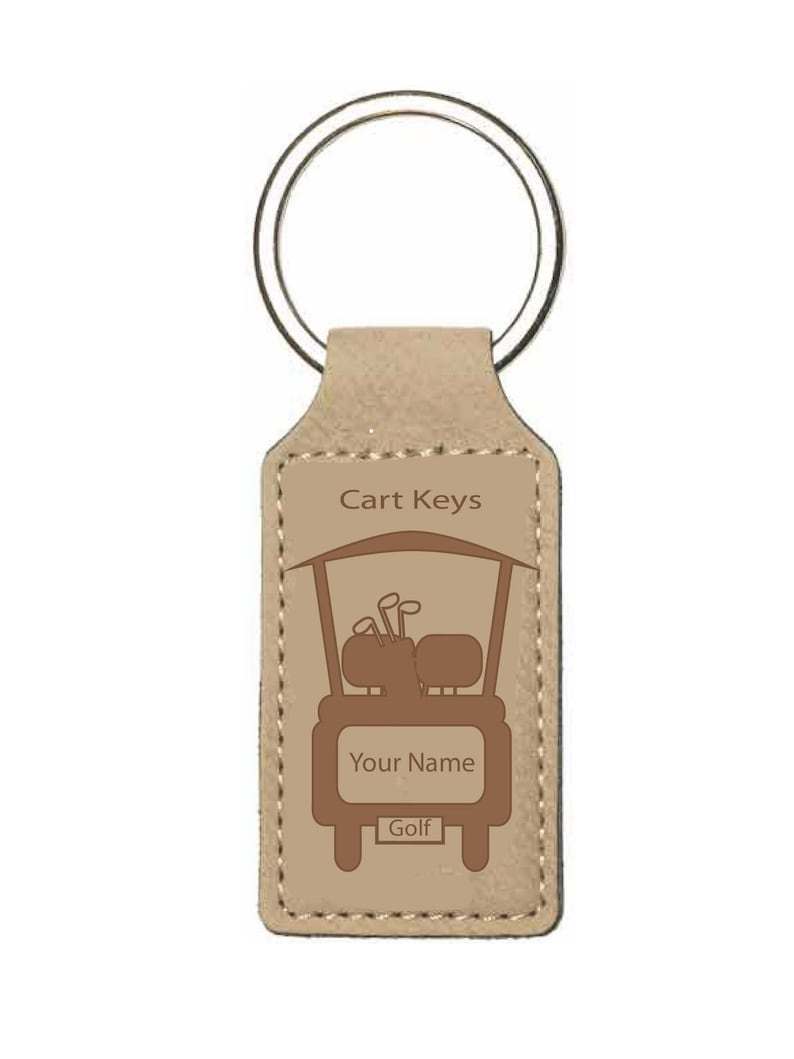 Engraved Personalized Golf Cart Key Chain - Etsy