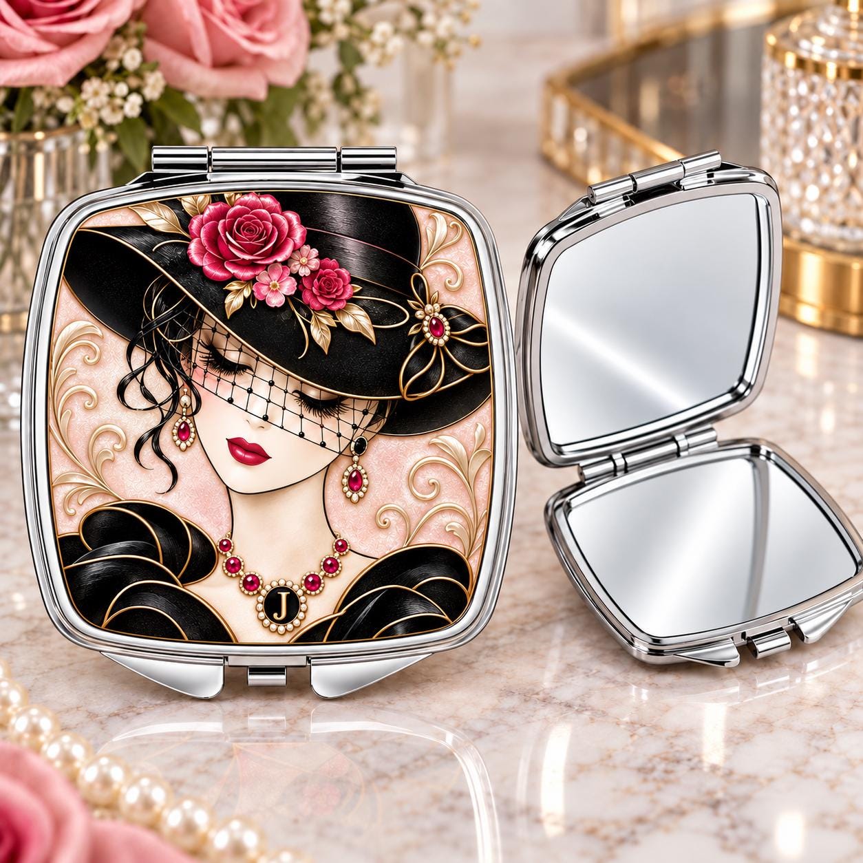 Round 1920s Mirror - Etsy