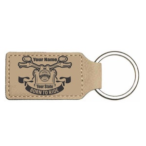 Engraved Personalized Motorcycle Key Chain