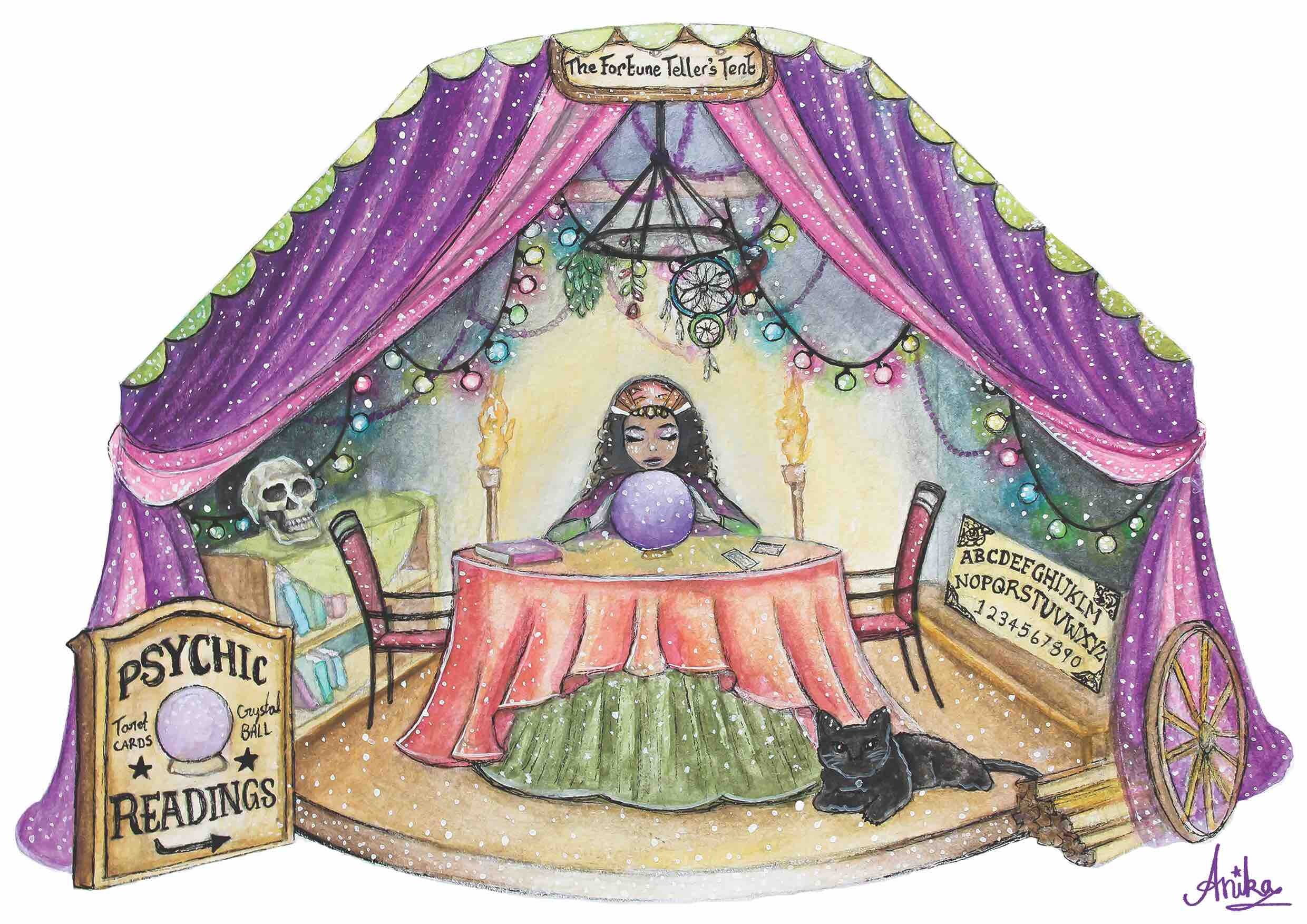 Fortune Teller's Tent DIGITAL DOWNLOAD A4 Print Etsy