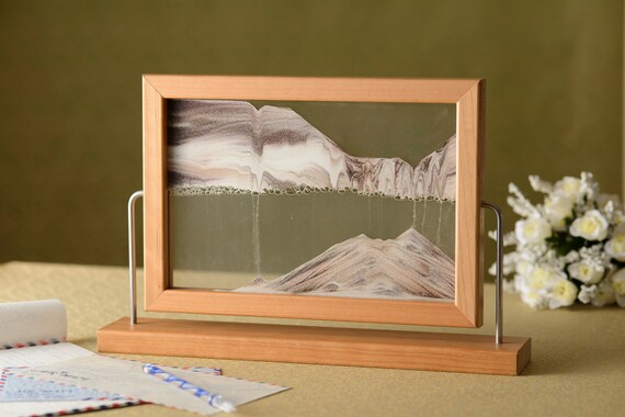 Klaus Rainbow Vision Sand Picture Horizon Vista Black Sand Art Frame Office Gift