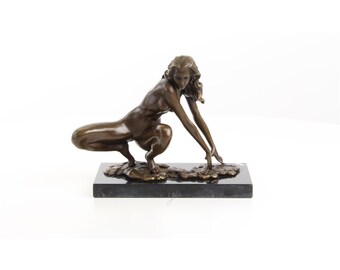 Art déco style statue nuefigurine en verre érotiquevintage Art déco style statue nuefigurine en verre érotiquevintage
