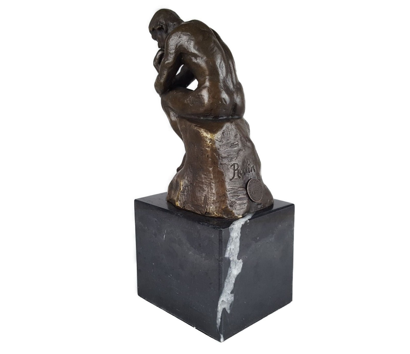 Sculpture en bronze figure de bronze statue homme assis homme Etsy