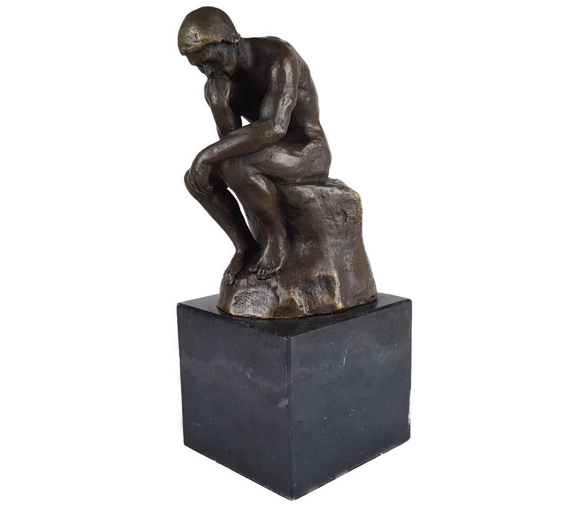 Sculpture en bronze figure de bronze statue homme assis homme Etsy