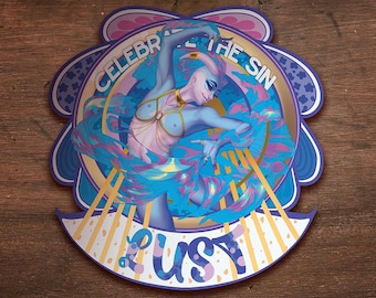 Lust Vinyl Sticker: Celebrate Sin - Witchy Satanic Decal