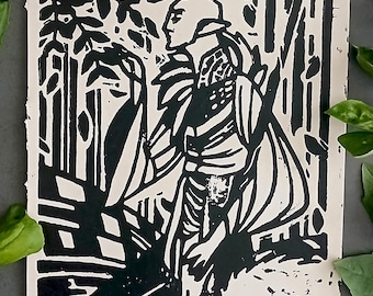 Solavellan Block Print: Dragon Age Linocut Art