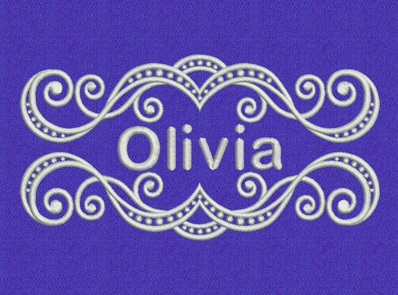 Font Frame Embroidery Design Name Frame Machine Embroidery Etsy