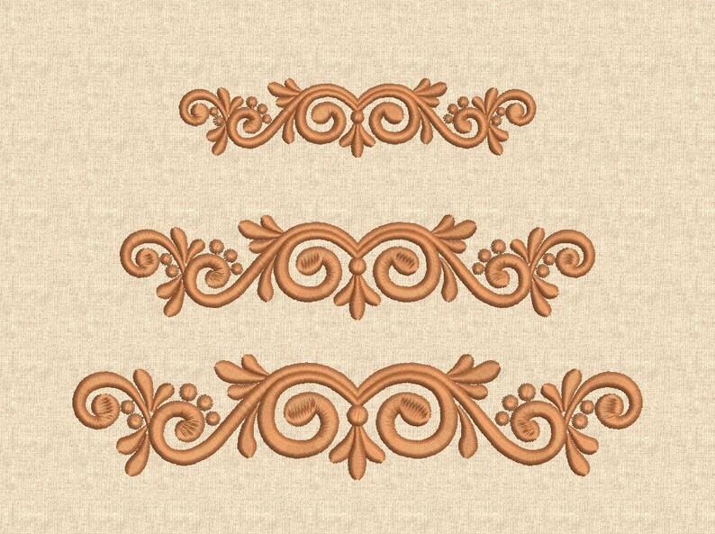 Border and Corner machine embroidery Design Swirl Embroidery Etsy