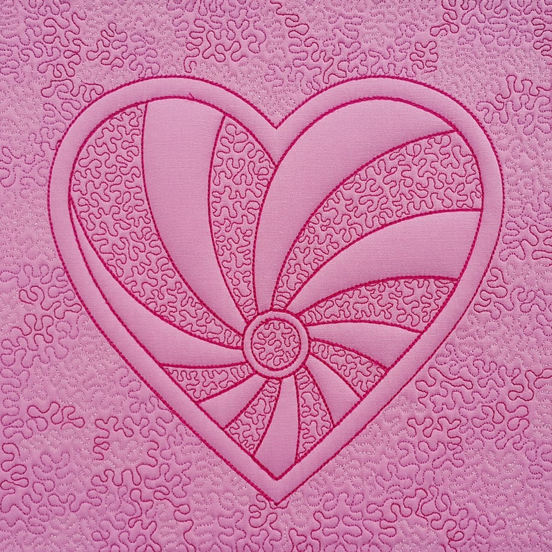 Heart Quilting machine embroidery designs Embroidery Blocks | Etsy