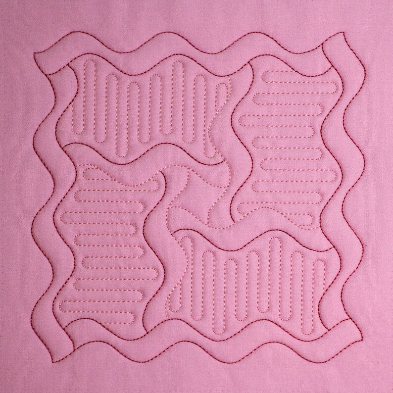 Trapunto Square Quilt Block Machine Embroidery Design Etsy