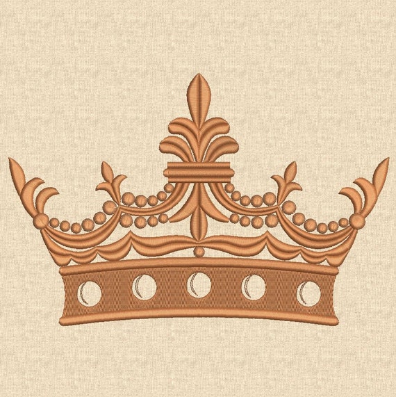 Crown Embroidery Design Machine Embroidery Design Victorian Etsy