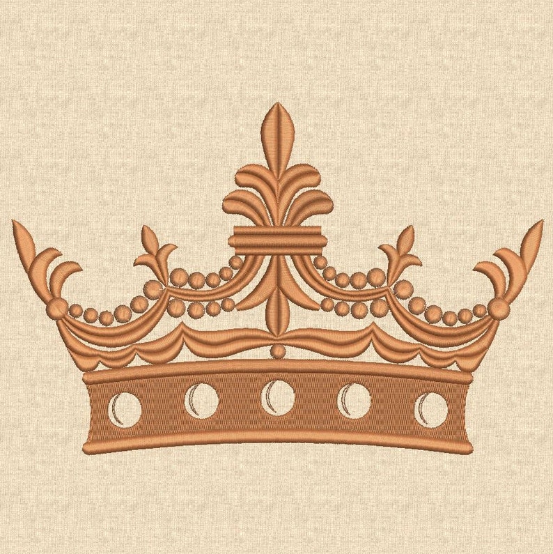 Crown embroidery design machine embroidery design victorian  etsy Crown embroidery design machine embroidery design victorian  etsy
