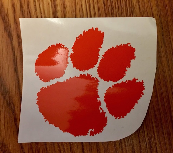Clemson Tiger Paw Decal