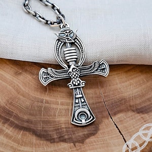 Ankh, Ankh Cross Pendant, Sterling Silver Ankh Cross Necklace, Egyptian Cross, Egyptian Jewelry