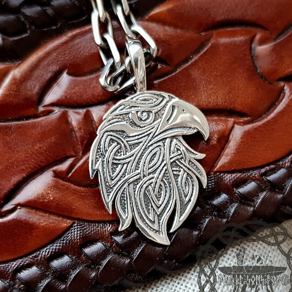 Celtic Eagle Pendant, Celtic Necklace, Animal Necklace, Celtic Pendant, Sterling Silver Eagle, Celtic Jewelry