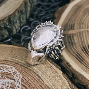 Predator ring, Predator Mask Ring, Alien Ring, Sterling Silver Predator Ring, Predator Jewelry