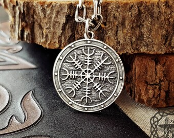 Helm of Awe Pendant, Aegishjalmur Pendant, Sterling Silver Viking Pendant, Norse Pendant, Viking Jewelry, Norse Jewelry