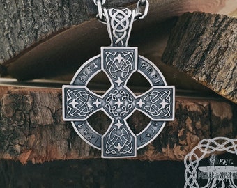 Celtic Cross Pendant, Sterling Silver Celtic Pendant, Celtic Necklace, Celtic Jewelry