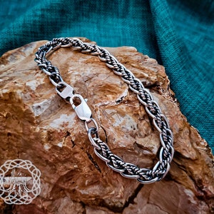Sterling silver Norse bracelet. Handmade viking replica bracelet. Norse mythology gift.