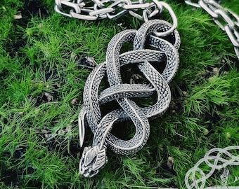 Viper School Medallion, Witcher Medallion, Snake Pendant, Snake Necklace, Sterling Silver Witcher Pendant, Viper School Necklace