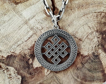 Endless Knot Necklace, Endless Knot Pendant, Eternity Knot Pendant, Eternity Knot, Celtic Pendant, Celtic Knot, Celtic Jewelry