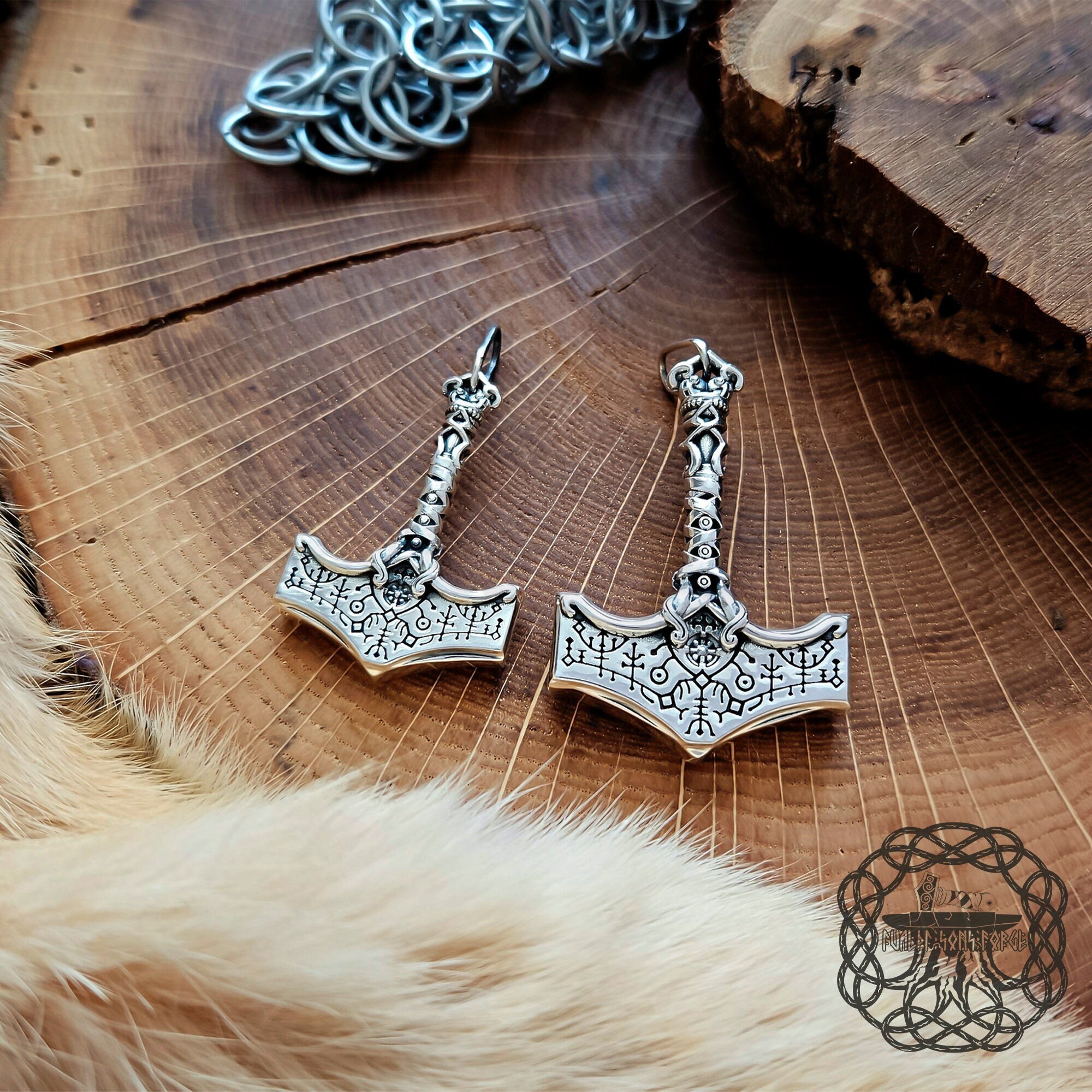 God of War Mjolnir Pendant. Sterling Silver God of War Thor