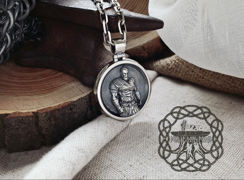Kratos Pendant Kratos Necklace Sterling Silver Pendant God of Etsy
