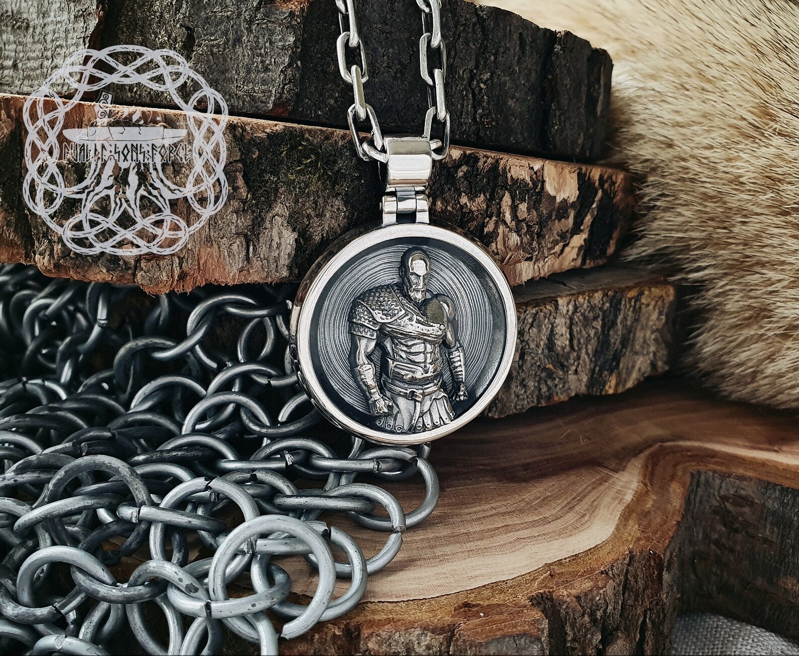 Kratos Pendant Kratos Necklace Sterling Silver Pendant God of Etsy