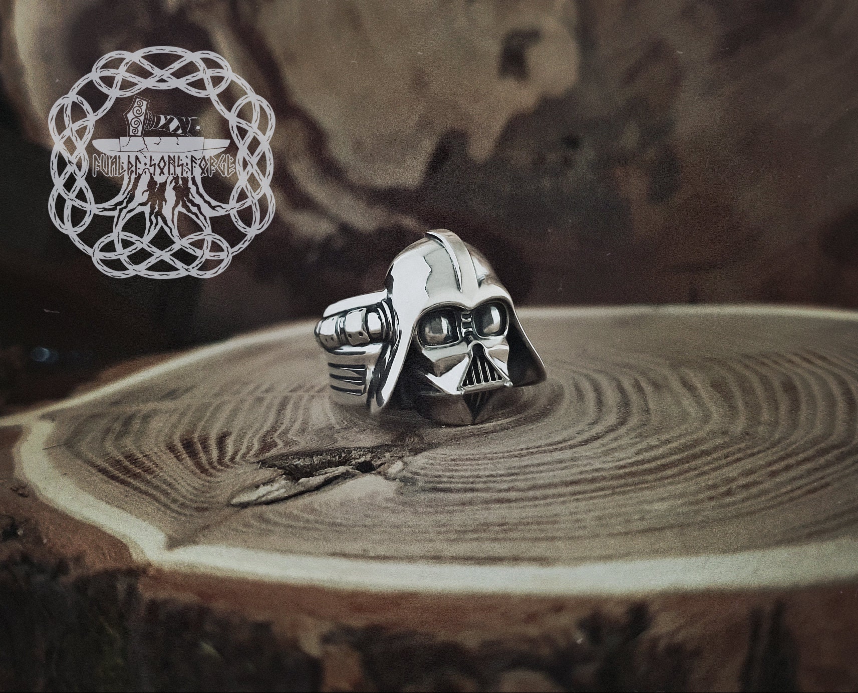 Anillo Darth Vader Anillo de Star Wars Joyeria de Star Wars Anillo Darth Vader de plata de ley Etsy Espana