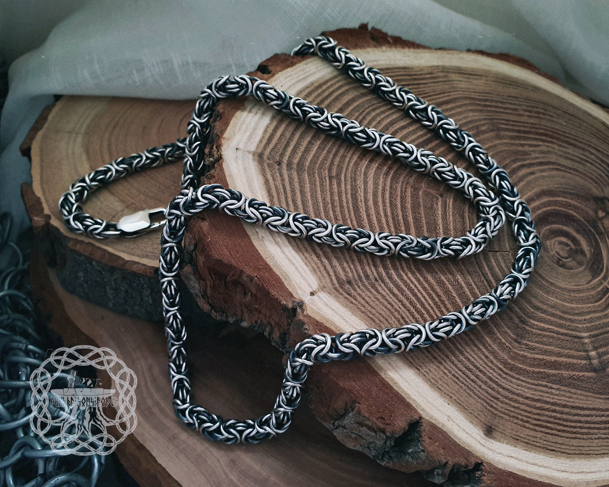 Viking Chain Sterling Silver Byzantine Chain Men Chain Etsy 日本